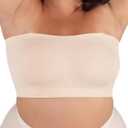 SHAPERMINT Strapless Bra, Wireless Non-Slip Bandeau, Convertible Straps, Molded Strapless Bras for Women S to Large Breasts (2XL: 36DDD, 38DD, 38DDD, 40B, 40C, 40D, Beige)