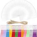Acrylic Blank Bookmark, BetterJonny 40Pcs Clear Craft Bookmark Acrylic Book Markers with 48Pcs Bookmark Tassels and 30Pcs Ropes Unfinished Rectangle Book Marker Tags for DIY Projects and Present Tags
