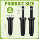 3 Pack Compatible with 1800 Series Pop up Sprinkler Heads 4 Inch Underground Spray Head, 0-360 Adjustable, Spray Radius 9-20 ft Irrigation Sprinkler for Lawn, Yard, Planter Bed, Garden
