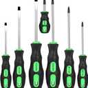GURADESIGN 7-Piece Magnetic Screwdrivers Set, 4 Phillips and 3 Flat, Professional Cushion Grip Screwdriver Set
