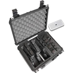 Case Club 3 Pistol & Accessory & Up to 23 Magazines Pre-Cut Waterproof Case with Silica Gel to Help Prevent Gun Rust (Gen 2)
