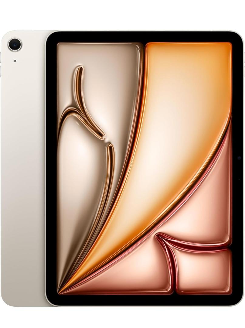 Apple iPad Air 11-inch with M3 chip Built for Apple Intelligence, Liquid Retina Display, 128GB, 12MP Front/Back Camera, Wi-Fi 6E, Touch ID, All-Day Battery Life — Starlight