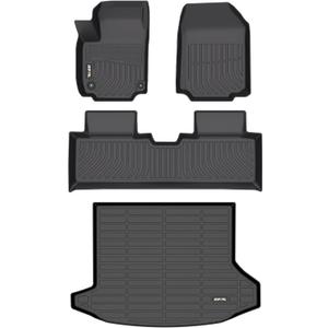 AIPOIL Floor Mats & Cargo Liner Set for 2025 2026 Chevy Equinox & GMC Terrain All Weather Protection TPE Anti-Slip Automotive Full Set Custom Chevrolet Equinox 2025 Car Mats Accessories - Black