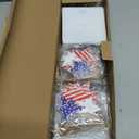 4th of July Decorations, 2 Pack 24 Inch Fourth of July Decorations Patriotic Tree with 8 Wooden Ornaments, USB/Battery Operated Red White Blue Lights Independence Day July 4th Decorations for Home