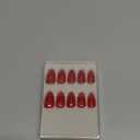 Glamnetic Press On Nails - Sent With Love | Short Almond Fake Nails in Bright Red with Cat-Eye Magnetic Heart Designs in a Velvet Finish | 15 Sizes - 30 Nail Kit with Glue