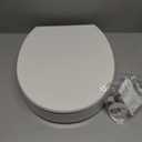 KOHLER 25876-0 Hyten 3" Height, Elevated Soft Close Round Toilet Seat, Contoured Seat with Grip-Tight Bumpers, Quick-Attach Hardware, White