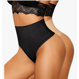 Nebility Tummy Control Thong Shapewear for Women Body Shaper Faja Underwear Seamless Butt Lifting Panties Girdle L