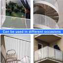 JIFTOK Baby Gate for Stairs, Banister Guard for Kids, Pets, Toys, 18ft L x 2.66 ft H, Mesh Netting Safety Net for Balcony Rail Stair, Stairway Net Baby Safety Products for Indoor & Outdoor (White)