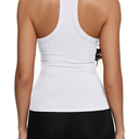 EORIA Womens Workout Tank Tops V Neck Racerback Going Out Crop 2025 Trendy Top Summer Sleeveless Ribbed Camisole, L