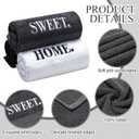3pcs Farmhouse Decorative Hand Towels,13.8x29.5 Inch 100% Cotton Black White Rustic Embroidered Towel Set for Bathroom Kitchen Decor Gift (Home Sweet Home)