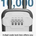 Puroma Lock Box, Key Lock Box Wall Mount & Portable Combination Lockbox with Resettable Code, Security Lockbox for Outside House Keys, Apartment Realtors Spare Keys Storage (1 Pack, Gray)