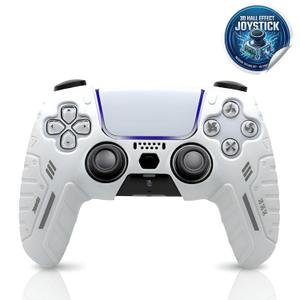 NexGami Wireless Controller Compatible with PS5, Bluetooth 5.0 Gamepad with 3D Hall Effect Joysticks, Dual Vibration, 6-Axis Motion Control, USB C Charging, Ergonomic Design for Gamers, Works with PS5 and Windows PC