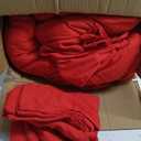 Amazon Basics 3 Piece Microfiber Kid's Comforter and Pillow Sham Set, Full/Queen, Red, Solid