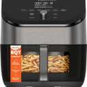 Instant Pot Vortex Plus 6QT Air Fryer with Odor Erase Technology,6-in-1 Functions that Crisps,Roasts, Broils,Dehydrates, Bakes & Reheats, 100+In-App Recipes, from the Makers of Instant Pot,1700W,Black