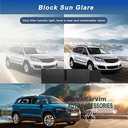 Veharvim Polarized Sun Visor for Car with Zipper Slider, Upgraded UV400 Car Sun Visor Extension with PC Lens and Side Sunshade, Anti-Glare Visor for Safe Driving, UV-Filtering/Protection (Universal)
