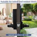Mechanical Keyless Entry Door Lock with Handle,Stainless Steel Waterproof keyless gate Locks for Outdoor Fence,Mechanical Door Locks with with Keypad (Black,with Large Cushion)