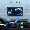 Leadfan 7inch Car Stereo Double Din Radio Touchscreen with Backup Camera Multimedia Car Audio Support Mirror Link, Bluetooth Caller ID, FM/MP3/MP4/USB/Subwoofer,Aux Input Car Audio Receivers