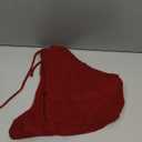 30 Inch Red Knitted Small Christmas Tree Skirt, Chunky Cable Knit with Braided Border, Perfect for Xmas Holiday Decorations