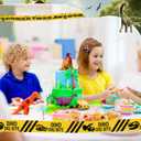 Nuanchu 2 Rolls 3'' x 98 Feet Dino Dig Site Caution Tape Decorations Dinosaur Theme Party Supplies Favors for Kids Classroom Room Birthday Party Decoration(No Stickiness)