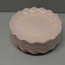 LIYH 20 Pcs 10 Inch Pink Scalloped Plastic Plates Reusable - Unbreakable Plastic Plates for Weddings Party Outdoor Picnics Dishwasher Safe BPA Free (20Guests) Wedding Plate