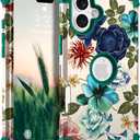 Hocase Heavy Duty Case for iPhone 17 6.3"", Teal Flowers