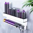 Hair Dryer Holder Wall Mount for Curling Iron Attachment Organizers and Storage, Adhesive Hair Dryer and Curling Iron Holder, Straightener Holder, Hair Tools Organizer