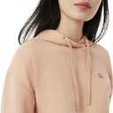 Lacoste Women's Short Cut Cutton Hoodie, Latte, 4