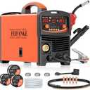 FEIFANKE 250A MIG Welder 110V/220V, 8 in 1 Synergic Control Gas MIG/Gasless Flux Core MIG/Single Pulse MIG/Lift TIG/Stick/2T 4T Spot/Aluminum Welding Machine with Solid Core Flux Core Aluminum Wire