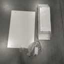 MAHANCRIS Bathroom Wall Cabinet with Mirror, Wall Mounted Medicine Cabinet with Color Adjustment LED Lights, Mirrored Over The Toilet Storage Cabinet with Adjustable Shelves, 23.6''W x 21.6''H, White