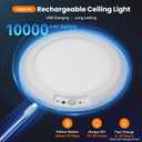 Rechargeable Motion Sensor Ceiling Light Indoor Outdoor w/Remote, 7.08 Inch Battery Operated Flush Mount Ceiling Light 3000K 4000K 6000K 400LM Dimmable for Closet Hallway Laundry Stairs (2)
