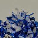 Deekin 12 Pcs Cheerleading Pom Poms Cheerleader Squad Spirited Fun Pompoms 12 Inch Metallic Foil Cheer Pom Poms with Handle Flowers for Sport Team Dance Costume Party 50g Weight Each (Blue and White)