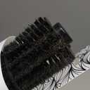 Cortex Professional 100% Boar Bristle Round Hair Brush, For Women and Men, For All Hair Types, Natural and Soft Hair Brush - Black Wood 2.4"