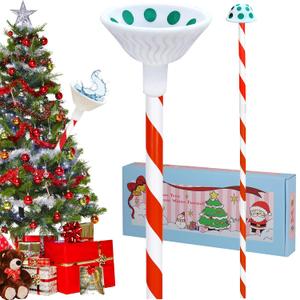 JJI Christmas Tree Watering System with Long Funnel Christmas Tree Watering Funnel Christmas Decorations (Mushroom Green)