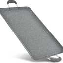 NutriChef Double Burner Griddle | Flat Top Griddle for Stove Top