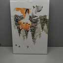 3Pcs Woodland Animal Nursery Canvas Wall Art Forest Adventure Theme Animals Picture Posters Wall Decor Cute Watercolor Deer Bear Fox Painting Print Artwork for Kids Baby Bedroom Decor 16x24in