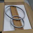 Modern LED Wood Ceiling Light, 24 inch Rectangular Dimmable Flush Mount Light Fixtures with Round Shaped for Bedroom Living Room Hallways 3000k (23.6 inch)