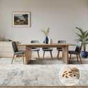 8x10 Rugs for Living Room, Neutral Large Abstract Area Rug, Non-Slip Machine Washable Carpet, Bedroom Dining Room Modern Decor, Soft Low Pile Kids Pet Friendly Cream Beige