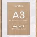 Homeforia A3 Natural Oak Picture Frame, High-End Wood, A4 Mat, Glass
High End Solid Oak Wood, Tempered Glass, Acid-Free A4 Removable Mat, A3 Edge-to-Edge Display, Wall Kit, Set Of 1