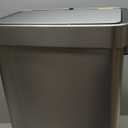 EKO Deluxe Mirage-T 50 Liter / 13.2 Gallon Touchless Rectangular Motion Sensor Trash Can, Matte Stainless Steel Finish