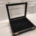 Coins&More Box Pen Holder, Pencil Case IN Wood And Velvet Expositor for Pens Collectibles Fountain Custom