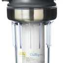 Culligan WH-S200-C Whole House Water Filter Housing 3/4" Inlet/Outlet, Standard Duty, Sediment Filtration System, Clear Housing, Pressure Relief Valve, NSF Certified