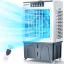 VAGKRI Swamp Cooler, 3100CFM Evaporative Air Cooler with 3 Modes & Wind Speeds, 120Oscillation, 24H Timer, Portable Outdoor Air Conditioner with Auto Fill for Patio Garage Commercial Use, 12 Gallon