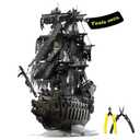 Piececool 3D Puzzles with DIY Tool Sets, Flying Dutchman Pirate Ship Model Building Kits, Difficult 3D Metal Puzzles for Adults, Great Christmas Birthday Gifts