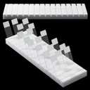 Wonderjune 45 Slides Microscope Slide Holder Microscope Slides Stand Microslide Drying Rack Acrylic with Inclined Channels for Drying Cleaning Hematology Histology Lab Rest Bench Display