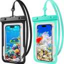 2 Pcs Waterproof Phone Pouch, Universal Waterproof Phone Case for iPhone Samsung Google Up to 7.3'', IPX8 Water Proof Cellphone Dry Bag for Snorkeling Swimming Beach Kayak Cruise Essentials