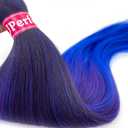 Ombre Braiding Hair Pre Stretched, Knotless Pre Stretched Braiding Hair 26 inch Black Blue Purple Ombre Braids Micro Itch Free Yaki Braiding Hair Extensions