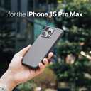 TineeOwl for iPhone 15 Pro Max Magnetic Case - Dune Series, Compatible with MagSafe, TPU, Minimalist, Slim/Thin, Grippy with Microfiber Lining, Rounded Action Button (Almost Black, iPhone 15 Pro Max)
