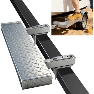 Otoolling 6" × 20" Boat Trailer Step with Nonslip Surface Galvanized Steel Heavy Duty Boat Trailer Steps for The Tongue Fits for 4" × 3" Frame