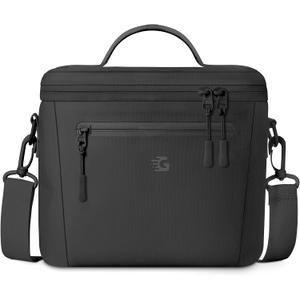 Insulated Lunch Box Bag Women Girls - Waterproof Leakproof Lightweight Reusable Cooler for School Work Picnic - Back to School (Small 8L, Black)
