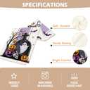 Halloween Pumpkin Boo Ghost Table Runner Spooky Tombstone Skull Burlap Table Runners, Autumn Seasonal Coffee Table Center Decor for Home Kitchen Dining Party Indoor Outdoor 13x72 Inch